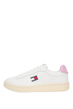 Zapatillas de mujer en color blanco con bandera de Tommy Jeans.
