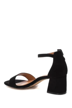 Zapatos antelina tac&oacute;n ancho